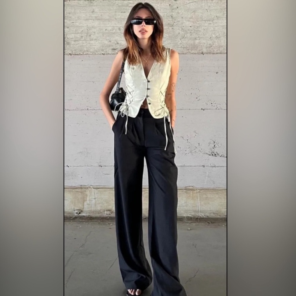 NWT Princess Polly Arch Black Slack Trouser Pants